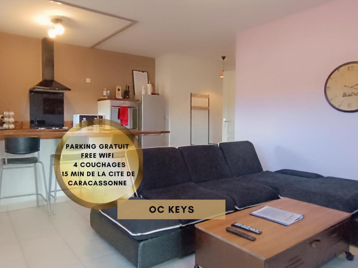 Appartement *Le Cocon Bistroquet*Oc.Keys/Terrasse/ Parking à Carcassonne Extérieur photo